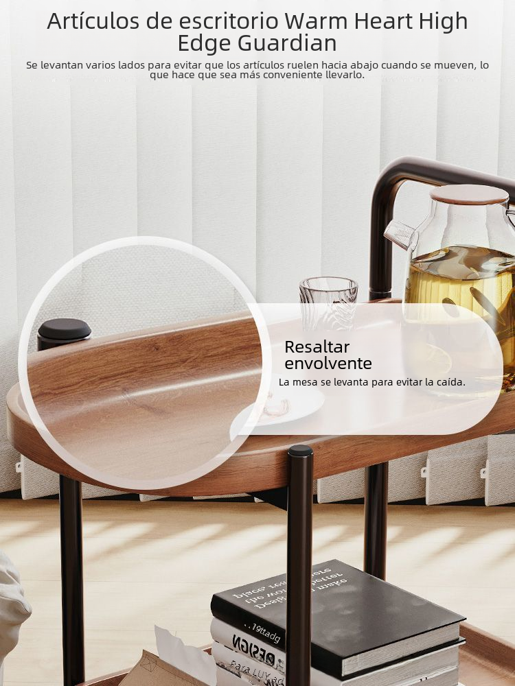 Mini Rolling Tea Table with Storage - Nordic Style