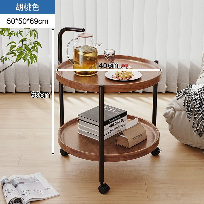 Mini Rolling Tea Table with Storage - Nordic Style